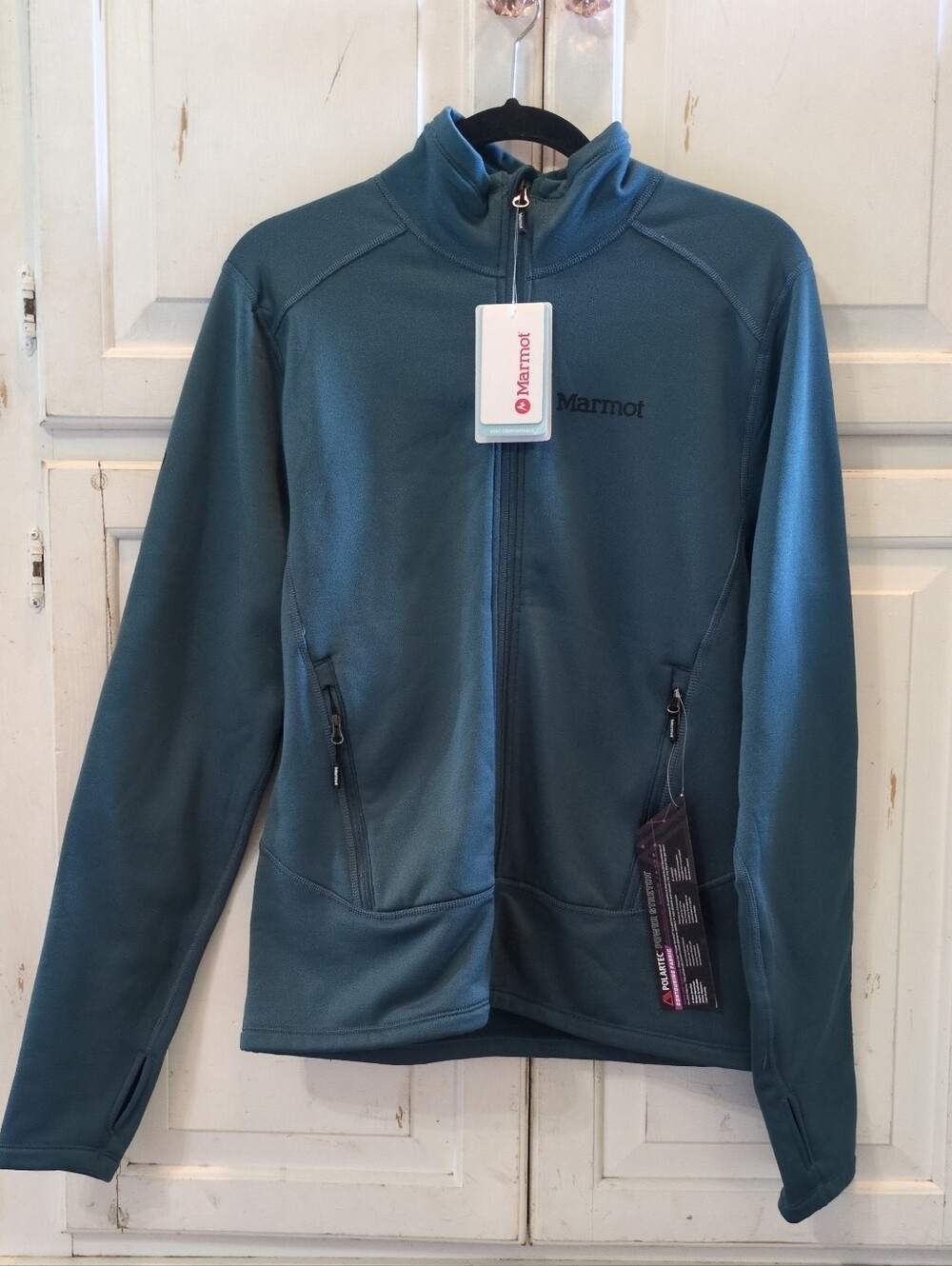 NWT Marmot Olden Polartec Mens Full Zip Jacket Sz S Stargazer Green